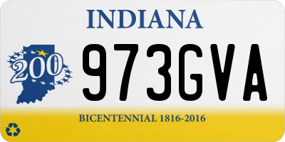IN license plate 973GVA