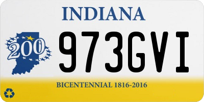 IN license plate 973GVI