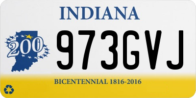 IN license plate 973GVJ