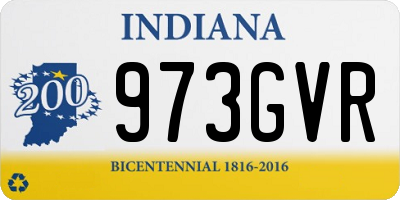 IN license plate 973GVR
