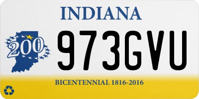 IN license plate 973GVU