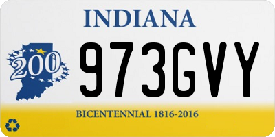 IN license plate 973GVY
