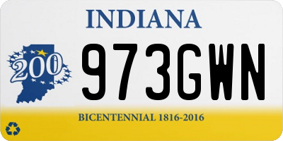 IN license plate 973GWN