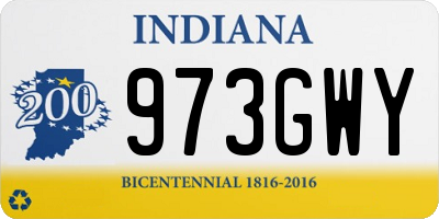 IN license plate 973GWY