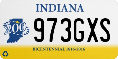 IN license plate 973GXS