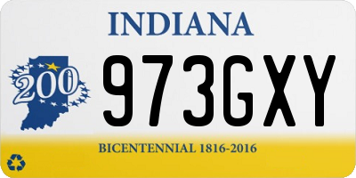 IN license plate 973GXY
