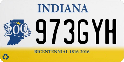 IN license plate 973GYH