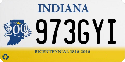 IN license plate 973GYI