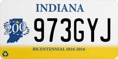 IN license plate 973GYJ