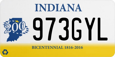 IN license plate 973GYL