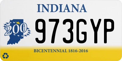 IN license plate 973GYP