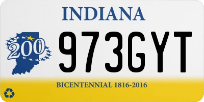 IN license plate 973GYT