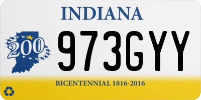 IN license plate 973GYY