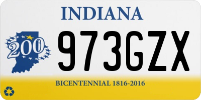 IN license plate 973GZX