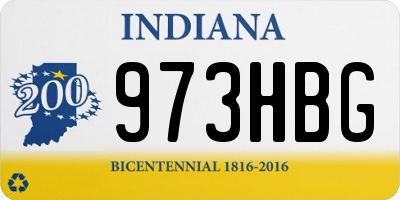 IN license plate 973HBG