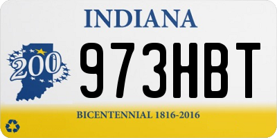 IN license plate 973HBT