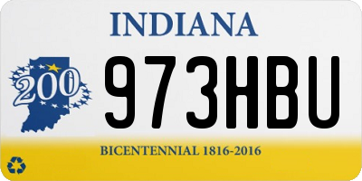 IN license plate 973HBU