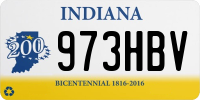 IN license plate 973HBV