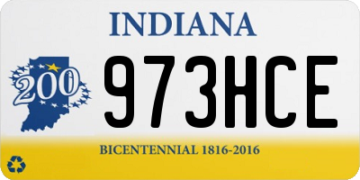 IN license plate 973HCE