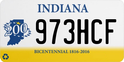 IN license plate 973HCF