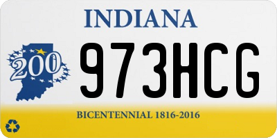 IN license plate 973HCG