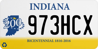 IN license plate 973HCX
