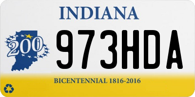 IN license plate 973HDA