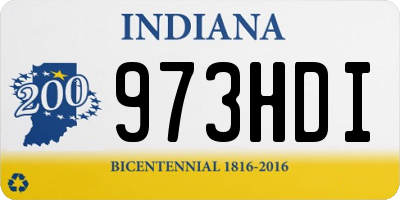 IN license plate 973HDI