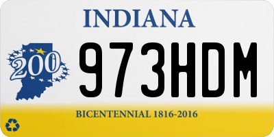 IN license plate 973HDM