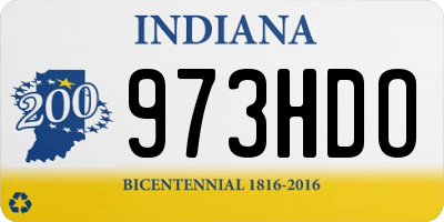 IN license plate 973HDO