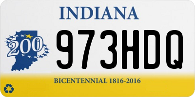 IN license plate 973HDQ
