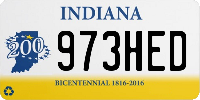 IN license plate 973HED