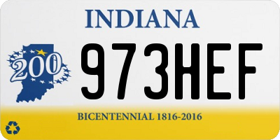 IN license plate 973HEF