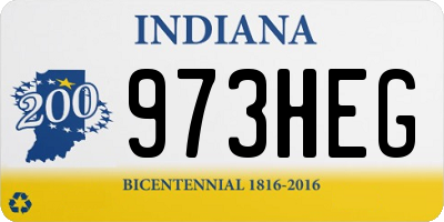 IN license plate 973HEG