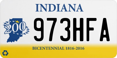 IN license plate 973HFA