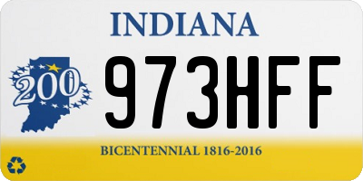 IN license plate 973HFF
