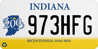 IN license plate 973HFG