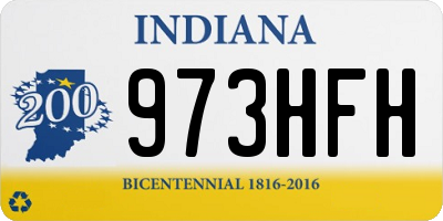 IN license plate 973HFH