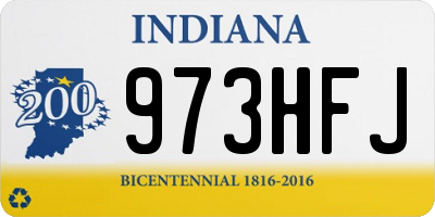 IN license plate 973HFJ