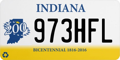 IN license plate 973HFL