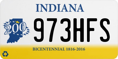 IN license plate 973HFS
