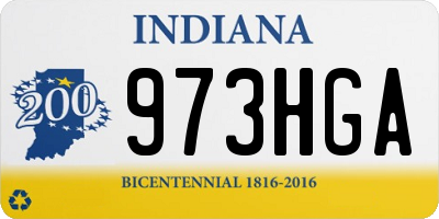 IN license plate 973HGA