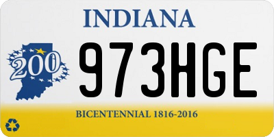 IN license plate 973HGE
