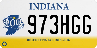 IN license plate 973HGG