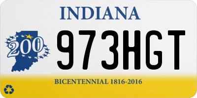 IN license plate 973HGT