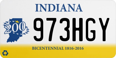 IN license plate 973HGY