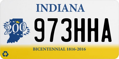 IN license plate 973HHA