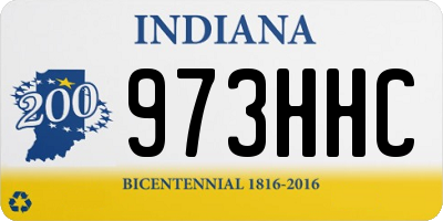 IN license plate 973HHC