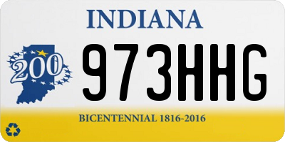 IN license plate 973HHG