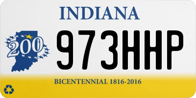 IN license plate 973HHP